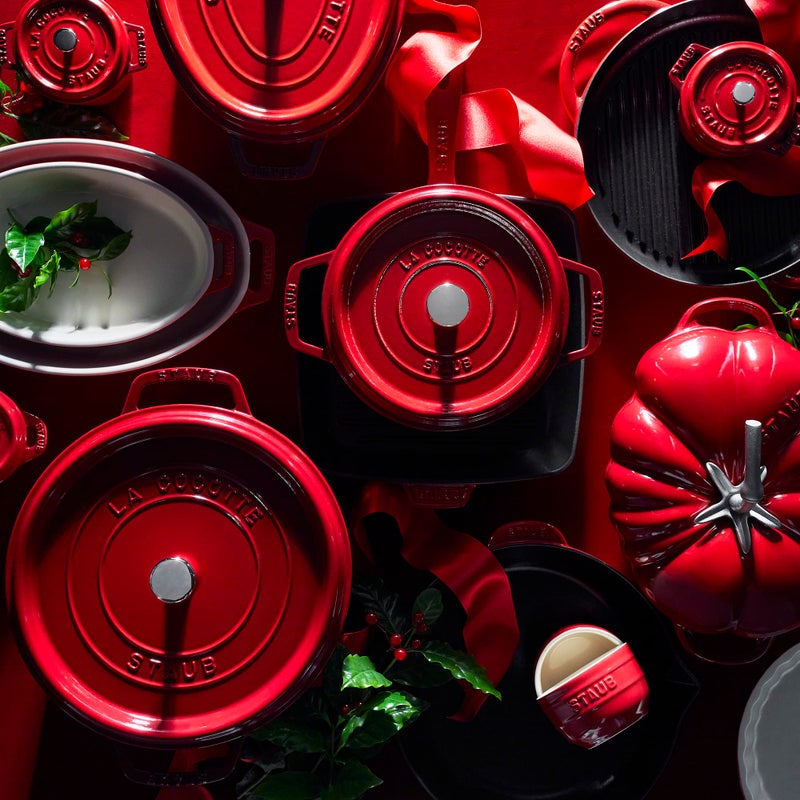 STAUB Ceramic Bakeware-Pie-Pans Dish, 9-inch, Cherry - Image 4
